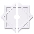 thumbnail image 1 of Ekena Millwork CMP22AL2-03000 22 in. OD x 3 in. ID Square Axel Architectural Grade PVC Contemporary Ceiling Medallion - 2 Piece, 1 of 1