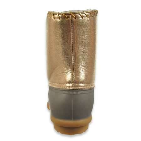 Olivia Miller - Olivia Miller Girls' Metallic Duck Boots (Sizes 10 - 4) - Walmart.com - Walmart.com