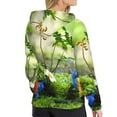thumbnail image 4 of Lsque Pikmin Pattern Casual Women's Hoodie,Hooded Sweatshirt with Kangaroo Pocket,Pullover Hoodie with Eye-catching Drawstrings-Medium, 4 of 8