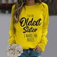 thumbnail image 2 of Hilzaten Womens Loosse Sweatshirt Long Sleeve Crew Neck Print Pullover Womens Hoodless Sweatshirt, 2 of 5
