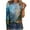 Orange, variant on IROINNID Polyester Long Sleeve T Shirt for Women Leisure Ladies Round Neck Loose Tops Print T-Shirts Blouse,Blue