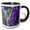 Black/White, variant on 3drose, Praying Mantis Sitting in Blue Flowers, 11oz Two-tone Red Mug