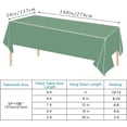 thumbnail image 3 of 4 Pack Sage Green Plastic Tablecloth Disposable Table Covers for Parties Bridal Shower Birthday Engagement Wedding, Fits 6 to 8 Foot Rectangle Tables (54 × 108 Inch)", 3 of 7