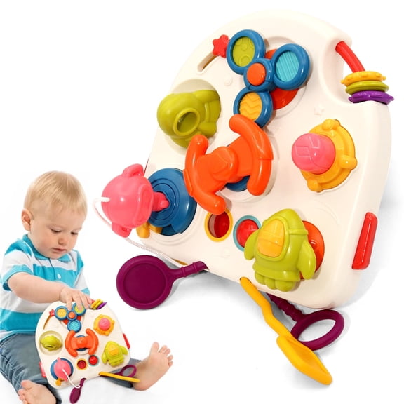 Busy Board for 1 Year Old, Montessori Toys for Toddler 1 2 3, Sensory Educational Learning Toy, Birthday Gift for Baby Boy Girl 12-18 Months