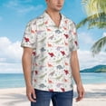 thumbnail image 5 of Fotbe Cute Dinosaur Hawaiian Shirt for Men Unisex Summer Beach Casual Short Sleeve Cotton Linen Button Down Shirts-3X-Large, 5 of 9