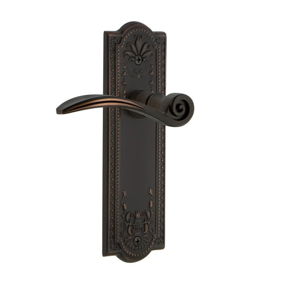 Nostalgic Warehouse Measwn_Sd_Nk_Lh Swan Left Handed Non-Turning One-Sided Door Lever -