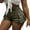 Green, variant on Afdoent Womens Shorts Elastic Waistband And Pocket Cargo Shorts Versatile Sports Fitness Pants Leisure
