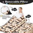 thumbnail image 3 of Dachshund and Wine Pink Pattern Teens Toddler Nap Mat with Pillow, Sleeping Mat Bag for Preschool Daycare 59"x22", 3 of 6