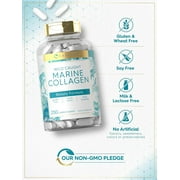 Marine Collagen Pills | 250 Caplets | Wild Caught Collagen Peptides | with Hyaluronic Acid | by Carlyle