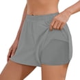 thumbnail image 2 of Dgankt Womens Bermuda Shorts Women's 2-in-1 Quick Dry Running Shorts with Liner Elastic Waist Gym Workout Shorts S-3XL, 2 of 9