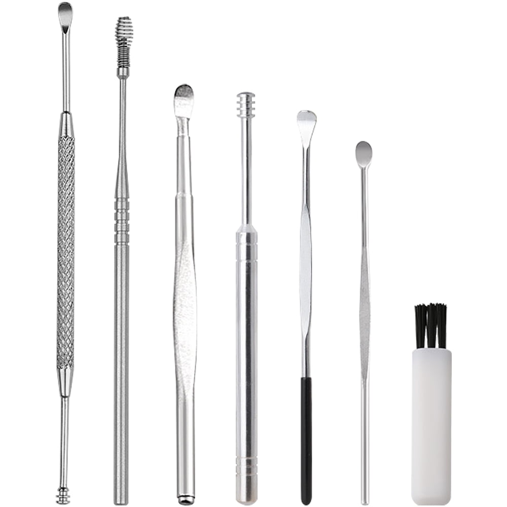 Set Ear Cleaning Set, Ear Care Tool Portable Excellent Workmanship Stainless Steel Home Ear Wax Remover for Daily LifeDurable and Nice