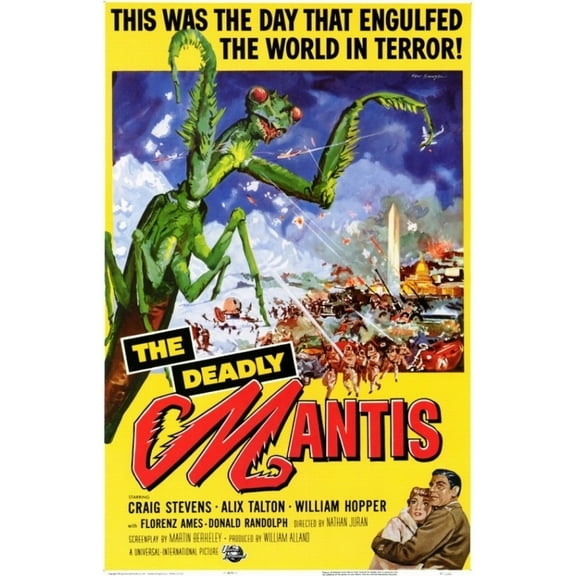 Pop Culture Graphics MOVCC9822 The Deadly Mantis Movie Poster, 11 x 17