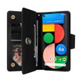 thumbnail image 2 of Case for Google Pixel 4A 5G Magnetic Leather Zipper Wallet Cover Card Holder, 2 of 5