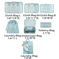 thumbnail image 3 of Packing Cubes for Travel & Suitcases 7 Pcs Foldable Suitcase Organizer Lightweight Luggage Storage Bag (Blue), 3 of 6