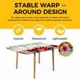 thumbnail image 4 of Valentine's Day Eucalyptus Table Cloths for 3 Foot Rectangle Tables, Love Heart Botanical Linen Patio Waterproof Elastic Fitted Tablecloths, Washable Rectangular Table Cover for Camping, 4 of 8