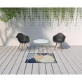 thumbnail image 6 of 3' X 5' Blue Floral Non Skid Indoor Outdoor Area Rug, 6 of 6