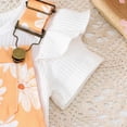 thumbnail image 4 of TOWED22 Baby Girls Clothes Set 2 Piece Summer Casual Cute Short Sleeve Rompers and Overalls Shorts 0-3 Years Toddler Outfits(Yellow,0-3 M), 4 of 7