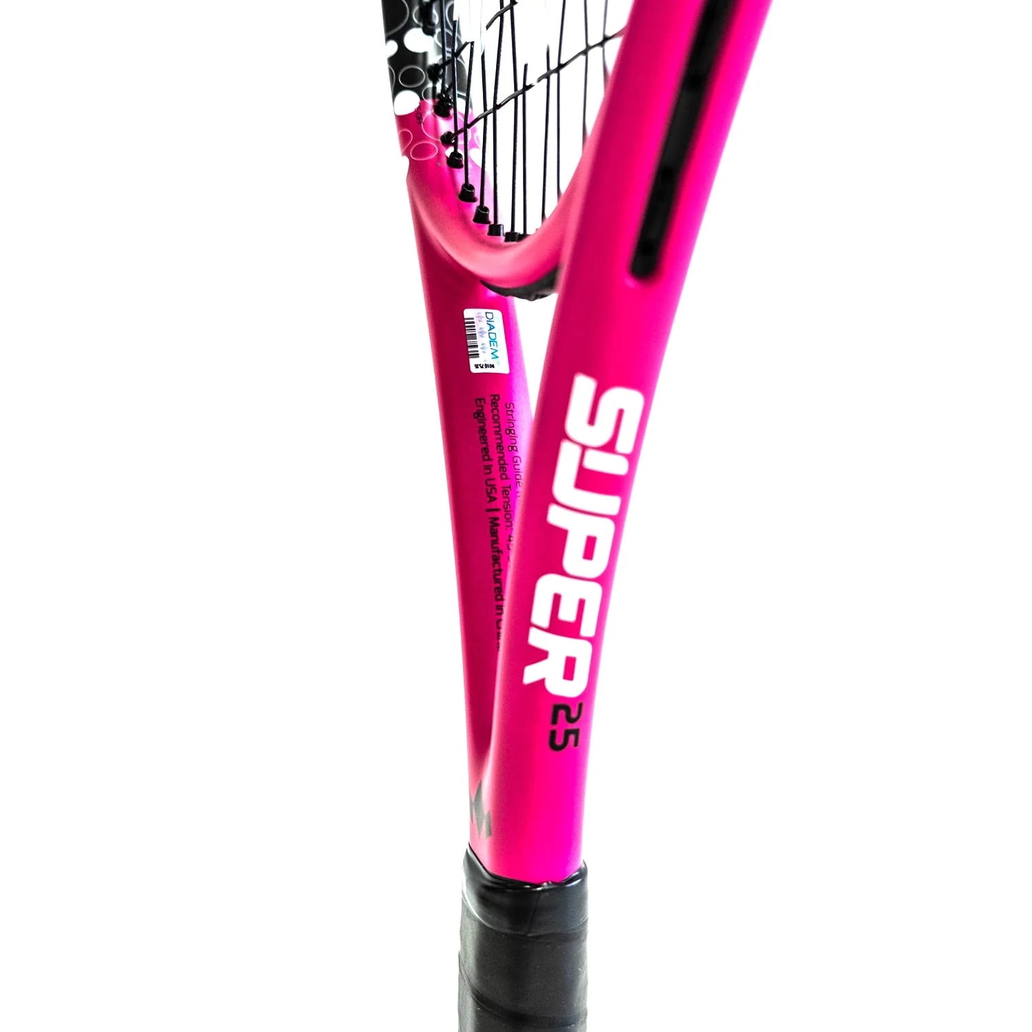 Diadem Sports Super 25" Junior Tennis Racket in Pink, Pre-Strung,Grip Size: G0,8.5oz