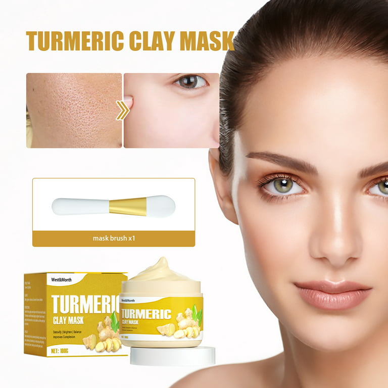Vitamin C Clay Mask,Vitamin C Clay Facial Mask Kaolin and Turmeric for Dark Spots, Skin Care Turmeric Face Mask for Controlling Oil and Pores 3.52 Oz - Walmart.com