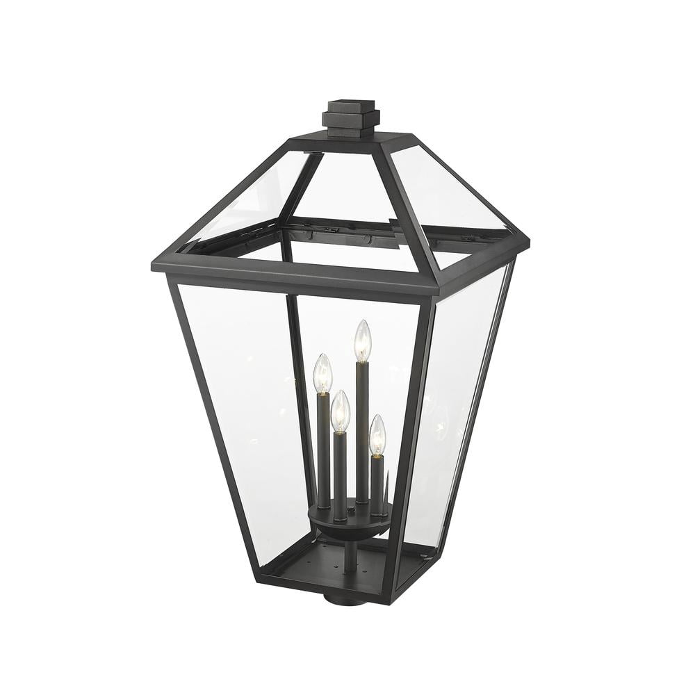 4 Light Outdoor Post Mount In Transitional Style-34.25 Inches Tall And 19.5 Inches Wide-Black Finish Z-Lite 579Phxlxr-Bk