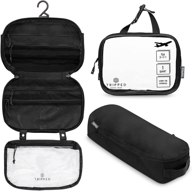 Set de neceser TRIPPED Travel Gear con bolsa para colgar y funda