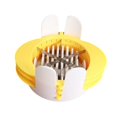 thumbnail image 1 of Cortador de huevos 3 en 1 con cuchillas de metal para huevos duros y frutas blandas, cortador de huevos duros de acero inoxidable, mushro de fresa resistente, 1 of 5