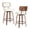 White, variant on ClinQ 26 inch Swivel Counter Height Bar Stools Set of 2, Faux Leather Seat with Back, Walnut Bentwood Legs and Metal Footrest, White