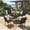 Black Chairs, variant on SOLAURA 5-Piece Outdoor Patio Dining Set, 41" Round Table with Umbrella Hole and Textilene Dining Chairs, Outdoor Furniture Set for Garden, Backyard, Deck, or Poolside, Black