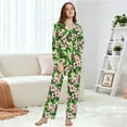 thumbnail image 6 of joogoo Pajamas Set for Women Blossom Flower Long Sleeve Pjs Loungewear M, 6 of 7