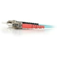 thumbnail image 2 of C2G ST-ST 10Gb 50/125 OM3 Duplex Multimode PVC Fiber Optic Cable - patch cable - 3.3 ft - aqua, 2 of 4