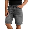 thumbnail image 3 of Viadha Mens Cargo Jean Shorts Casual Workwear Regular Fit Denim Shorts 5 Inch Summer Short Pants with Pockets, 3 of 9