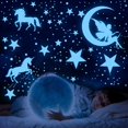 thumbnail image 4 of Pegatinas De Pared De Unicornio Que Brillan En La Oscuridad Para Techo, Decoración De Pared Para Dormitorio De Niñas, Pegatinas De Techo Luminosas Con Estrellas De Unicornio, Planeta, Para Bebés, Niño, 4 of 5