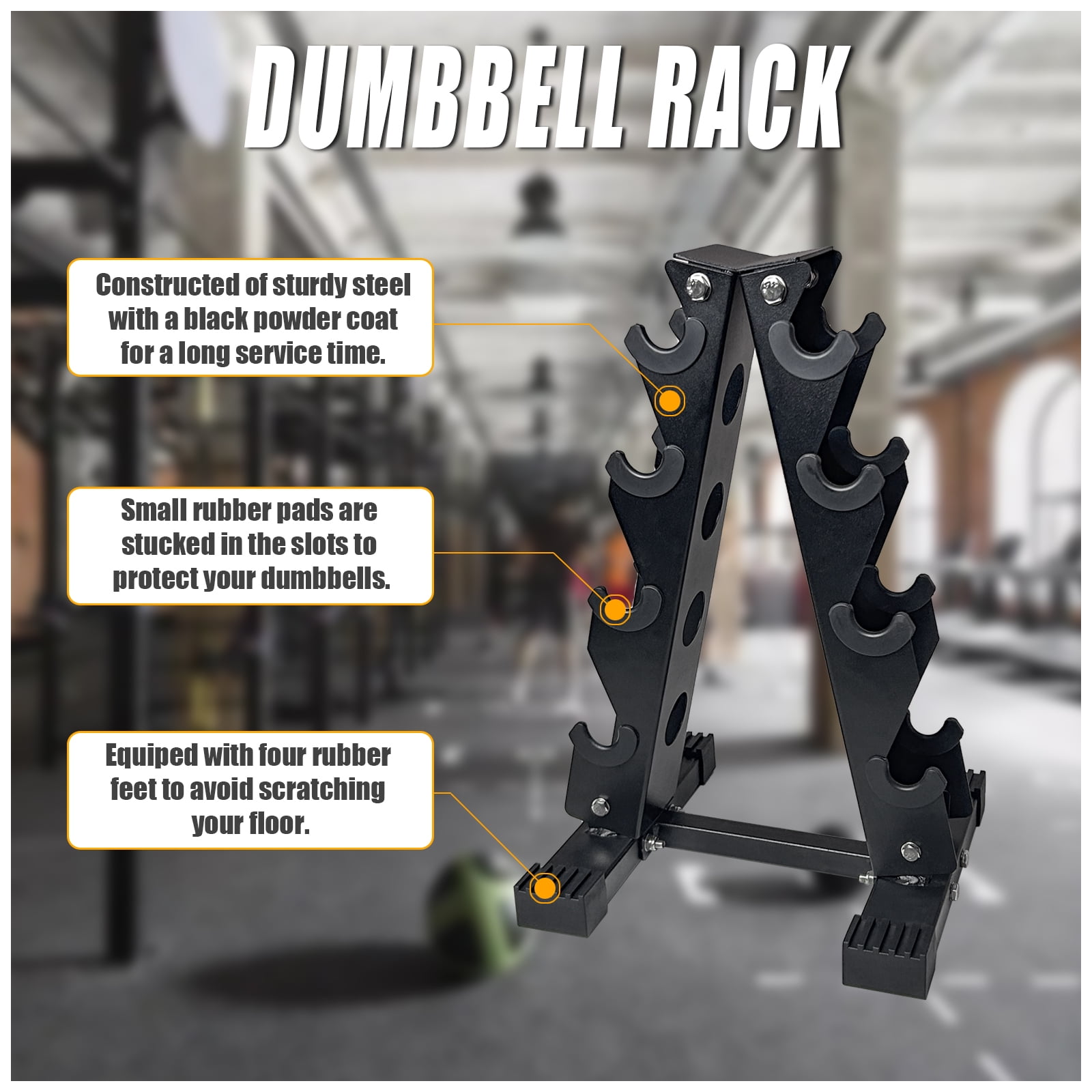 KORIKAHM Dumbbell Rack, A-Frame Home Gym Weight Storage Rack, Heavy Duty Dumbbell Stand for Strength Training Workout