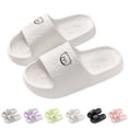 thumbnail image 2 of Yuanlong Unisex Shower Slides Cute Bear Print Pillow Slide Slippers Open Toe EVA Waterproof Non Indoor House Bath Slippers, 2 of 9