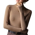 thumbnail image 1 of Women's Tops Long Sleeve Shirts Slim Fitted Casual Pullovers Tee Basic Tops, 1 of 6