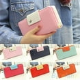 thumbnail image 4 of Cartera larga de piel sintética con cremallera para mujer, tarjetero, cartera de mano, 4 of 5