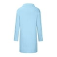 thumbnail image 5 of BVnarty Lightweight Shacket Jacket Casual Plus Size Womens Winter Coat Single Breasted Cardigan Long Sweater Top with Pokcet Solid Color Lapel Long Sleeve Sueras Mujer Light Blue XXXXXL, 5 of 6
