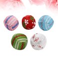 thumbnail image 2 of 10pcs Christmas Pet Cat Toy Patch Ball Toy Kitten Teaser Biter for Pet Cat Kitten (Random Color), 2 of 8