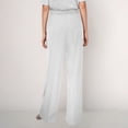thumbnail image 4 of Pantalones de trabajo de mujer, de pierna ancha y cintura alta - Poliéster y spandex, estilo informal de negocios, bolsillos delanteros plisados, ropa para la oficina y las vacaciones, 4 of 6