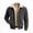 Dark Gray, variant on Mens Corduroy Jacket Heavyweight Fleece Lined Collared Jackets Full Zip Winter Warm Casual Outerwear with Multi Pockets