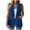Blue, variant on Wyobmus Women's Summer Sleeveless Vest Blazer Lightweight Open Front Lapel V Neck One Button Tops Fashion Casual Work Suit Vest With Pockets S-3X Gray