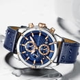 thumbnail image 5 of Sport Watch Men Waterproof Leather Strap Chronograph Men's Wristwatch Quartz Wrist Watches Men Luxury Male Watch, 5 of 5