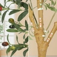 thumbnail image 4 of QinaQin Árbol de olivo artificial realista con frutos y maceta blanca, planta decorativa para sala, oficina o hogar, ideal como detalle de decoración elegante, 4 of 7