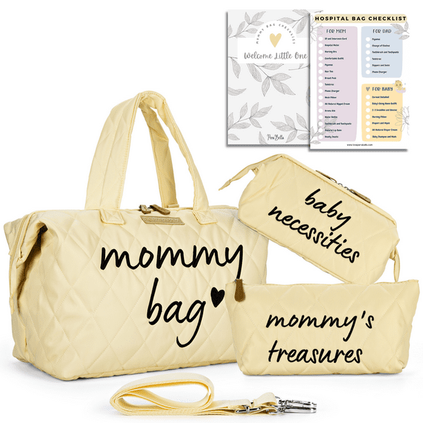 PeraBella Mommy Bag for Hospital Labor and Delivery, Diaper Bag Tote