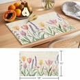 thumbnail image 6 of Spring Tulip Placemats Set of 8, Colored Flower Plant Linen Texture Non-Slip Place Mats Washable Table Mats for Kitchen Dining Table Decorations Indoor/Outdoor, 6 of 9