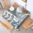 thumbnail image 2 of Blue Boho Plant Pattern Square Tablecloth,Waterproof Square Table Cover,Wipeable Spillproof Washable Table Cover for Home Kitchen Party Decor 42"X42"(107x107cm), 2 of 6