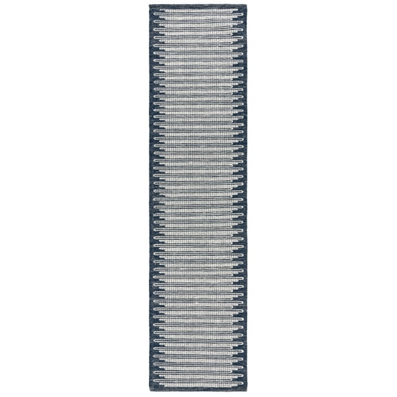 SAFAVIEH Ebony Ainsley Modern Runner Rug, Ivory/Navy, 2'3" x 9'