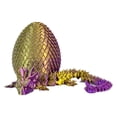 thumbnail image 5 of Dragon Egg with a Dragon Inside Toy, Decorative Flexible Crystal Dragon, Golden Purple Silk Tricolor, 5 of 7