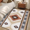 thumbnail image 4 of Orange Beige Boho Runner Rug 2.7x5 FT, Non Slip Entryway Carpet, Vintage Ethnic Tribal Southwestern Washable Soft Floor Carpet Entrance Mat Non-Shedding Throw Rug for Hallway Laundry Room Bedside, 4 of 9