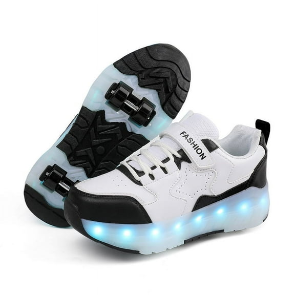 Kids LED Roller Skate Shoes with Wheel Light up Roller Shoes Kids Skates Sneakers Gift for Girls Boys Children